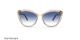 عینک آفتابی گربه‌ای آناهیکمن فریم کائوچویی رنگ بژ شفاف و عدسی آبی طیف دار - عکس از زایه روبرو
