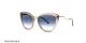 عینک آفتابی گربه‌ای آناهیکمن فریم کائوچویی رنگ بژ شفاف و عدسی آبی طیف دار - عکس از زایه سه رخ 