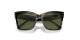 عینک آفتابی جورجیو آرمانی فریم کائوچویی پروانه ای به رنگ سبز ابر و بادی و عدسی سبز - عکس از حالت بسته عینک