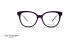 عینک طبی آناهیکمن - دسته دو رو - بنفش رنگ - عکاسی وحدت - زاویه روبرو