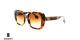 عینک آفتابی بربری زنانه کائوچویی قهوه ای هاوانا شیشه قهوه ای سایه روشن - عکاسی وحدت - زاویه سه رخ 