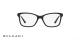 عینک طبی کائوچویی بولگاری - مشکی رنگ - زاویه روبرو