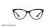 عینک طبی بولگاری - کالکشن دیوا - رنگ مشکی - زاویه روبرو