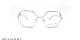 عینک طبی فلزی چند ضلعی طلایی نگین دار بولگاری - عکاسی وحدت - زاویه روبرو