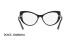 عینک طبی کائوچویی مشکی رنگ گربه ای دولچه گابانا - زاویه داخل