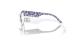 عینک طبی گربه‌ای دولچه و گابانا به رنگ سفید و داخل با پترن مدیترانه‌ای آبی دولچه - زاویه کنار
