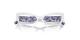 عینک طبی گربه‌ای دولچه و گابانا به رنگ سفید و پترن مدیترانه‌ای آبی دولچه - زاویه بالا