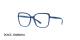عینک طبی مربعی شکل بزرگ سرمه ای رنگ دولچه گابانا - زاویه سه رخ