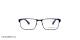 عینک طبی امپریو آرمانی فریم فلزی مستطیلی رنگ سرمه ای دسته آبی - عکاسی وحدت -  عکس از زاویه رو به رو
