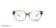 عینک طبی امپریو آرمانی فریم کائوچویی گربه ای رنگ صورتی - عکاسی وحدت -  عکس از زاویه رو به رو