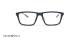 عینک طبی امپریو آرمانی فریم مستطیلی سرمه ای به همراه رویه آفتابی و پلاریزه - زاویه روبرو