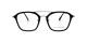 عینک طبی مربعی شکل مشکی رنگ زینیا - زاویه رو به رو