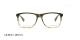 عینک طبی کائوچویی جورجیو ارمانی - رنگ بدنه قهوه ای - عکاسی وحدت - زاویه رو به رو