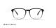 عینک طبی کائوچویی مستطیلی شکل جورجیو ارمانی - بدنه مشکی چند رنگ به سمت شیشه ای - عکاسی وحدت - زاویه روبرو