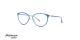 عینک طبی کائوچویی هیکمن - رنگ بدنه آبی - عکاسی وحدت - زاویه سه رخ