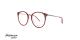 عینک طبی کائوچویی هیکمن - رنگ بدنه قرمز - عکاسی وحدت - زاویه سه رخ