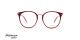عینک طبی کائوچویی هیکمن - رنگ بدنه قرمز - عکاسی وحدت - زاویه رو به رو