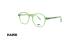 عینک طبی هاوک فریم کائوچویی مربعی به رنگ سبز شیشه ای - عکس از زاویه سه رخ