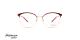 عینک طبی بیضی شکل هیکمن زیر مجموعه آناهیکمن - قرمز رنگ - عکاسی وحدت - زاویه روبرو