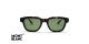 عینک آفتابی مربعی مون بلان با بدنه قهوه‌ای هاوانا و عدسی سبز -زاویه روبرو
