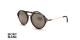 عینک دوپل گرد مون بلان - MONTBLANC MB716 - رنگ قهوه ای هاوانا - اپتیک وحدت - عکس زاویه سه رخ