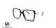 عینک طبی زنانه مربعی رنگ مشکی کائوچویی مایکل کورس - عکاسی وحدت - زاویه سه رخ