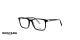 عینک طبی کائوچویی فریم مربعی موستانگ رنگ مشکی - عکاسی وحدت - عکس از زاویه سه رخ