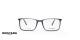 عینک طبی کائوچویی فریم مربعی موستانگ رنگ طوسی - عکاسی وحدت - عکس از زاویه رو به رو