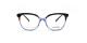 عینک طبی کوالی فریم کائوچویی گربه ای رنگ آبی و قهوه ای تیره و هاوانا - عکس از زاویه روبرو