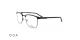 عینک طبی OGA - بدنه کائوچویی مشکی - قسمت فلزی نوک مدادی - زاویه سه رخ