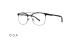 عینک طبی کلاب مستر دو پل OGA - دسته قهوه ای هاوانا - بخش فلزی مشکی - زاویه سه رخ