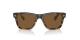 عینک آفتابی الیور پیپیلز فریم کائوچویی مربعی رنگ قهوه ای روشن و عسلی و عدسی قهوه ای - عکس از زاویه روبرو