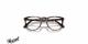 عینک طبی کائوچویی مربعی قهوه ای هاوانا پرسول - زاویه دسته بسته