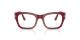 عینک طبی مربعی پرسول با دسته پهن رنگ قرمز - زاویه روبرو