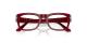 عینک طبی مربعی پرسول با دسته پهن رنگ قرمز - زاویه بالا