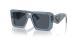 عینک آفتابی اورسایز پراد با بدنه گرافیتی شیشه‌ای و عدسی خاکستری - زاویه سه‌رخ