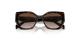 عینک آفتابی کائوچویی زنانه پرادا SPR19ZS با بدنه قهوه‌ای هاوانا و عدسی قهوه‌ای طیف‌دار - زاویه بالا