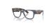 عینک طبی ری بن مدل مگا ویفرر جدید فریم کائوچویی به رنگ های قهوه ای و آبی و زرد هاوانا - عکس از زاویه سه رخ
