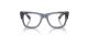 عینک طبی ری بن مدل مگا ویفرر جدید فریم کائوچویی به رنگ های قهوه ای و آبی و زرد هاوانا - عکس از زاویه روبرو