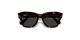 عینک آفتابی ویفرر کائوچویی ری بن مدل استریت فریم کائوچویی قهوه ای هاوانا براق به همراه عدسی خاکستری - عکس از زاویه بسته عینک