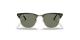 عینک آفتابی پلاریزه کلاب مستر کلاسیک ری بن فریم مشکی طلایی به همراه عدسی سبز - عکس از زاویه روبرو