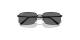 عینک آفتابی مستطیلی ری بن فریم فلزی مشکی براق به همراه عدسی دودی - عکس از زاویه روبرو