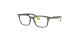 عینک طبی ری بن فریم کائوچویی ویفرر رنگ طوسی مات با نقطه های زرد رنگ - عکس از زاویه سه رخ