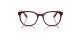 عینک طبی ری بن فریم کائوچویی شبه مربعی رنگ جگری - عکس از زاویه روبرو