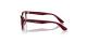 عینک طبی ری بن فریم کائوچویی شبه مربعی رنگ جگری - عکس از زاویه کنار