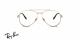 عینک طبی خلبانی تیتانیوم طلایی ری بن - زاویه روبرو