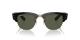 عینک آفتابی مگا کلاب مستر ری بن فریم کائوچویی مشکی با جابینی فلزی طلایی ب همراه عدسی سبز - عکس از زاویه روبرو