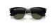 عینک آفتابی مگا کلاب مستر ری بن فریم کائوچویی مشکی با جابینی فلزی طلایی ب همراه عدسی سبز - عکس از زاویه بسته عینک