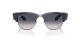 عینک آفتابی مگا کلاب مستر ری بن فریم کائوچویی فلزی سورمه نقره ای براق به همراه عدسی پلاریزه آبی خاکستری طیف دار - عکس از زاویه روبرو