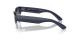 عینک آفتابی مگا کلاب مستر ری بن فریم کائوچویی فلزی سورمه نقره ای براق به همراه عدسی پلاریزه آبی خاکستری طیف دار - عکس از زاویه کنار